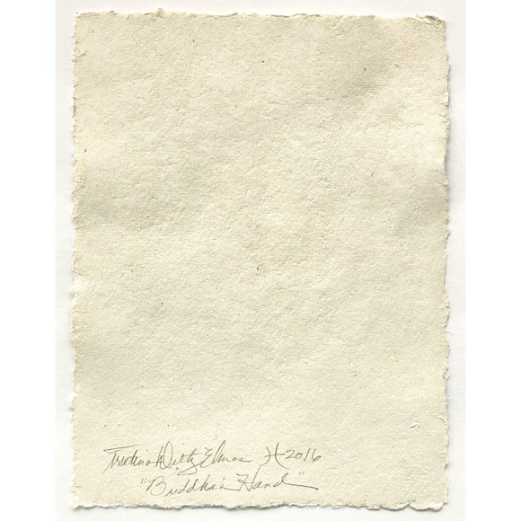 Original Art “Buddha's Hand” Artwork Signed Asian Fusion Collage Painting 9”x12” - Picture 6 of 6